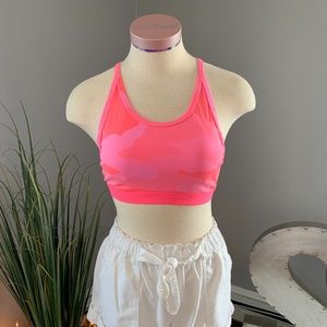 Aerie PLAY Pink Camo Sports Bra - Size M